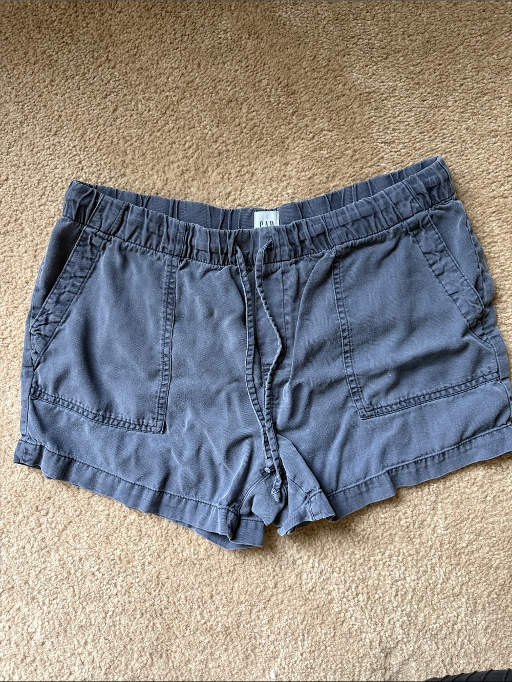 GAP Women's Drawstring Casual Shorts — Slate Blue